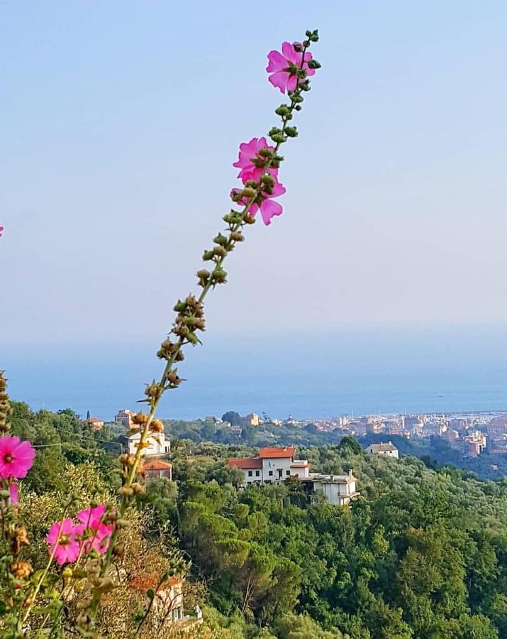 Villa La Vivagna - Casa Vista Mare Tra Gli Ulivi Leivi Exterior foto